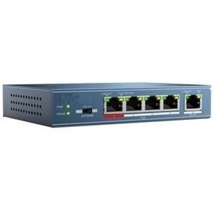 Hikvision DS-3E0510P-E - Switch - onbeheerd - 8 x 10/100/1000 (PoE+) + 1 x 10/100/1000 + 1 x Gigabit SFP - desktop - PoE+ (110 W) - gelijkstroom
