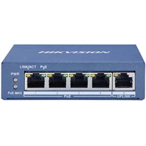 Hikvision DS-3E0505P-E Pro Series 4 poort unmanaged POE+ switch met 1x RJ45