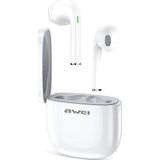 AWEI Bluetooth 5.0 T28 TWS Hoofdtelefoon - Dockingstation - Wit