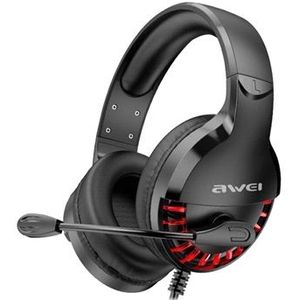 AWEI ES-770i on-ear gaming hoofdtelefoon met microfoon zwart/zwart