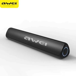 Awei - Soundbar speaker - voor tv en computer - Draadloos - Bluetooth 5.0 - Zwart