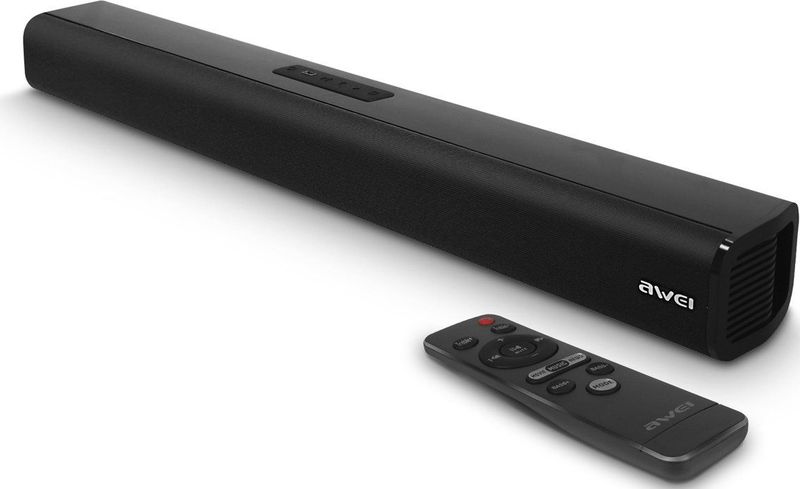 Bluetooth 5.0 Soundbar 50W Vermogen Afstandsbediening Awei Zwart