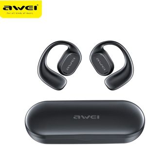 AWEI T69 - Headset met Oorhaak - Spatwaterdicht - Bluetooth 5.3 - Extra Draagcomfort - Zwart