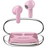 AWEI Bluetooth 5.3 T85 ENC TWS Hoofdtelefoon + Dockingstation - Roze