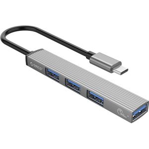 Orico - AH-13 - USB-C HUB - Grijs - Aluminium - USB 3.0 en USB 2.0