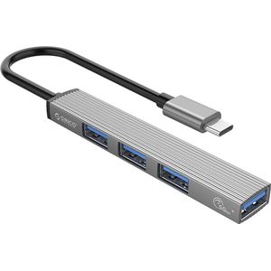 ORICO Hub USB-C 1 x poort USB A 3.1, 3 x poort USB-A 2.0, aluminium