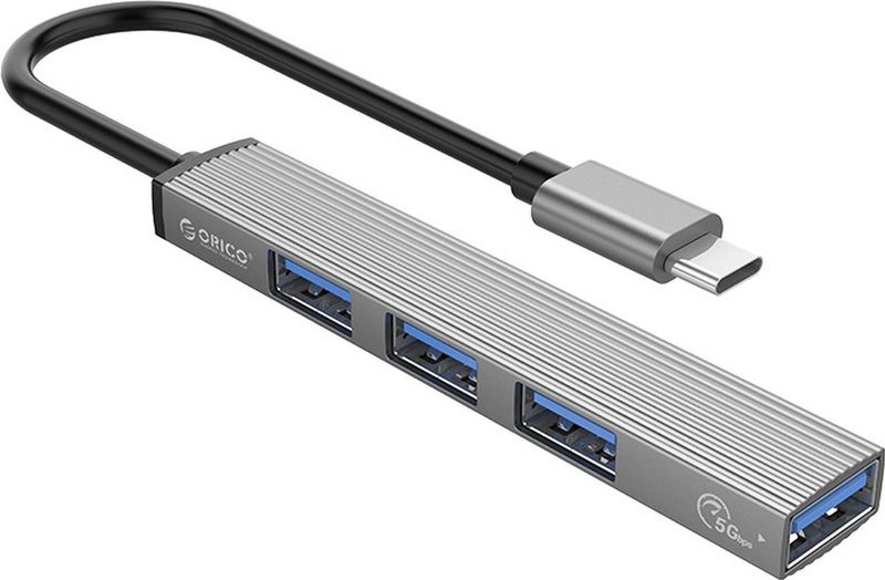 Orico - AH-13 - USB-C HUB - Grijs - Aluminium - USB 3.0 en USB 2.0