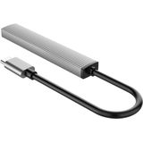 Orico - Hub USB-C - Docking Station - Grijs - Aluminium - 3x USB-A + 1x microSD