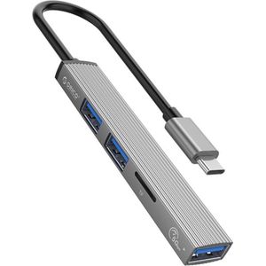 Orico - Hub USB-C - Docking Station - Grijs - Aluminium - 3x USB-A + 1x microSD