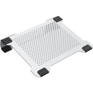 Orico - Multifunctionele Aluminium Laptopstandaard/Cooling Pad - Warmtegeleiding, Kabelmanagement en Ergonomische houding - voor Laptops tot 15 Inch - Mac Style - Zilver