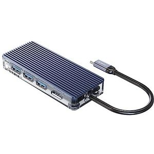 Orico 8-poorts USB 3.0 100W RJ45 1000Mbps HDMI TF/SD-kaartlezer Multiplier Grijs