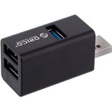 Orico - Mini Hub - USB-A 2.0 - Zwart - Aluminium - 3 Poorten
