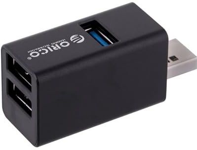 Orico - Mini Hub - USB-A 2.0 - Zwart - Aluminium - 3 Poorten