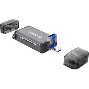 ORICO USB 3.0 6-in-1 Kaartlezer Voor SD/TF Geheugenkaarten - Grijs