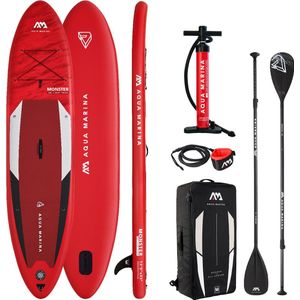 Aqua Marina - Monster - Opblaasbaar SUP Board - Rood - 3-Laags PVC