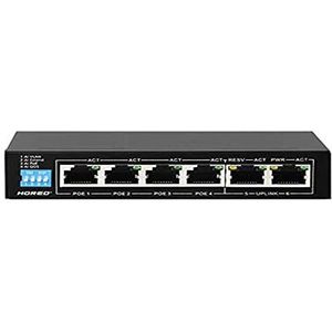 Hored - AI106G - Gigabit Poe Smart Switch - Zwart - 6 Poorten - 60W