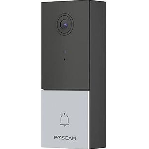 Foscam VD1 4 MP Dual Band WLAN video deurbel met groothoeklens, 2-weg audio, compatibel met Alexa en Google Assistant, weerbestendig, nachtzicht, flexibele montage