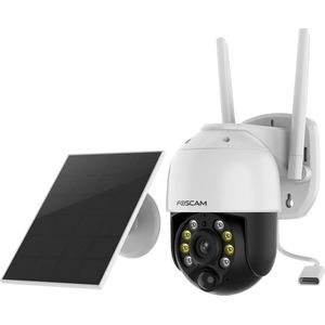 Foscam B4 IP Camera - 100% draadloze - 2K/4MP - Nachtzicht - Pan/Tilt - Batterijcamera - Wit - wit Kunststof 6954836038987