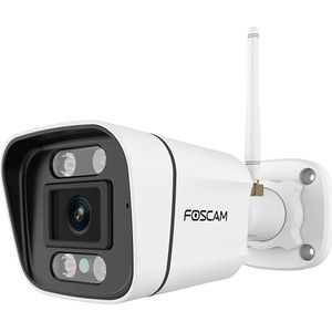 Foscam V5P Beveiligingscamera - 3K/5MP dual-band WiFi camera met geluid- en lichtalarm - Wit