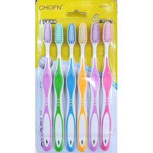 SOROH | Toothbrush | Tanden | Tandenborstel | Tandenborstel set van 6 | Soft | Tanden poetsen | Multicolor | 5 kleuren | Poetsen | Kinderen | Tandarts