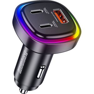 Remax RCC330 66W Car Charger with 2x USB-C (Black)