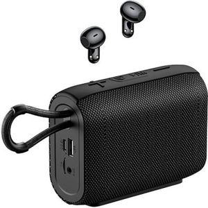 Remax Draadloze luidsprekertuner (zwart) (0.50 h, Oplaadbare batterij), Bluetooth luidspreker, Zwart