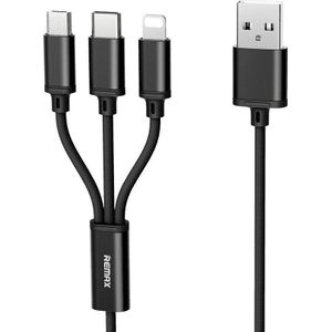 Remax Gition 3-in-1 USB Cable, 1.15m (Black)