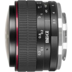 Meike 6,5 mm f/2,0 Fisheye EF-M (Canon EF-M, Volledig formaat, APS-C / DX), Objectief, Zwart
