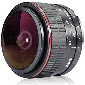 Meike - 6,5 mm Fisheye Objectief - Zwart - Metalen Behuizing