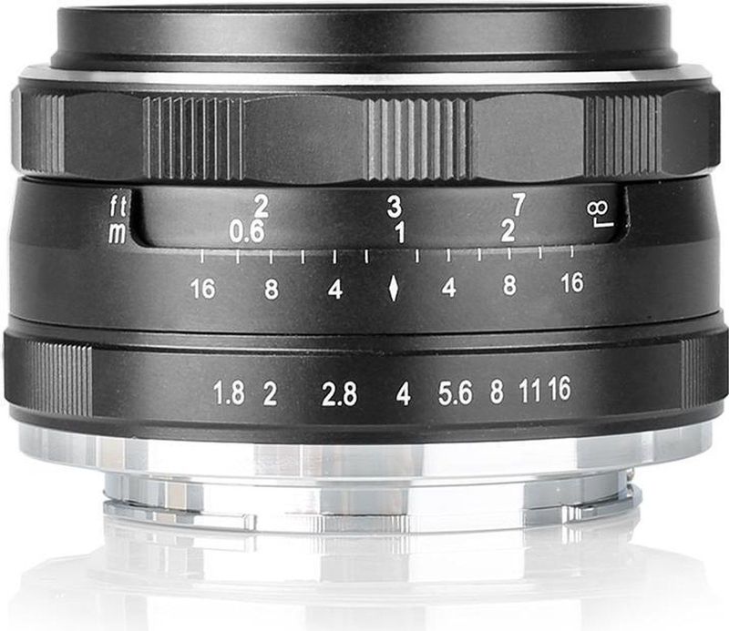 Meike - MK-25mm f/1.8 Objectief - Zwart - Metalen Behuizing
