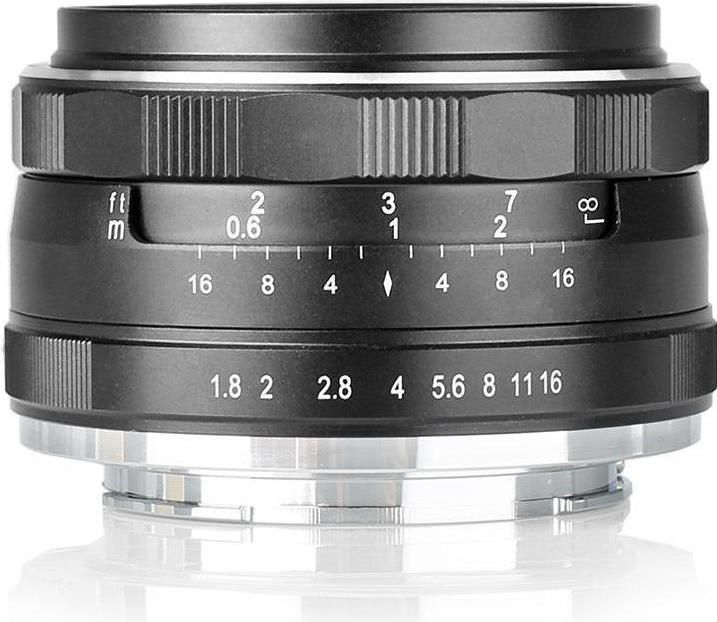 Meike 25mm f/1.8-16 MFT (Micro Vier Derde, APS-C / DX), Objectief, Zwart