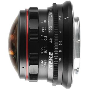 Meike - MK-3.5mm - Fisheye Objectief - Voor Micro Four Thirds - Diafragmabereik f/2.8 tot f/16