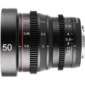 Meike - MK-50mm T2.2 - Canon RF-mount Objectief - Metaal - Laag Dispersie Optiek
