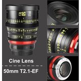 Meike - 50 mm T2.1 FF - Objectief - Zwart