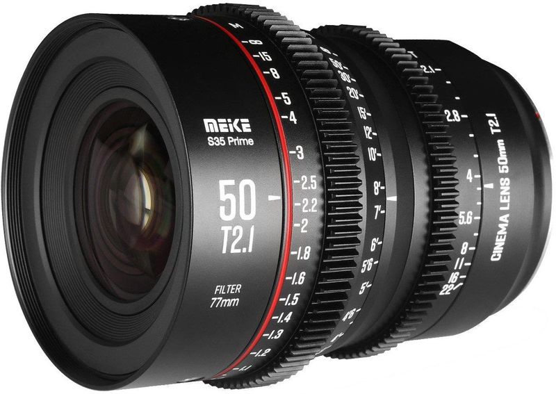 Meike - MK 50mm T2.1 PL Mount - Objectief - Zwart - Voor APS-C / DX