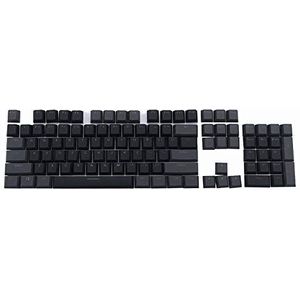WanBeauty 104Pcs/Set Keycaps Universal Double Color Key Cap Keycaps for Cherry Mechanical Keyboard Durable and Stylish Black Gray