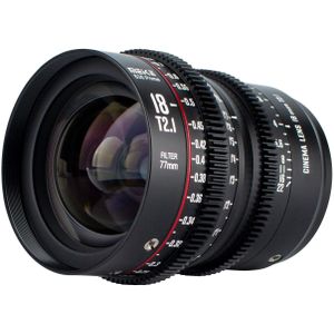 Meike - MK-18mm T2.1 S35 Prime Objectief - PL-Mount - Compatibel met Super 35 Camera's