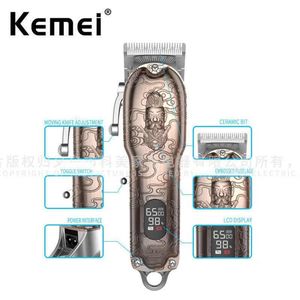 Kemei - Tondeuse - Clipper - Titanium Staal Snijder - Liquid Crystal Display