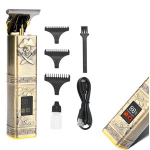 Kemei Tondeuse - Draadloze Haartrimmer - Geschikt Voor Hoofdhaar/Baardhaar - Trimmer Draadloos - Scheerapparaat - 4 Opzetstukken - Goud