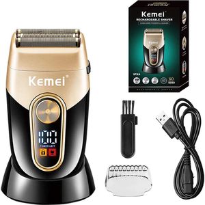 Kemei KM-3209 Oplaadbare Baard Scheerapparaat Elektrisch Scheerapparaat Mannen Scheerapparaat Drijvende Haar Trimmer Gezichtsverzorging Scheren Machine