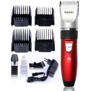 Kemei Elektrische oplaadbare Tondeuse Trimmer Pole Kapper Met 4 Gids Kammen Haar