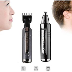 Kemei - neus, oor en wenkbrauw trimmer - 2 in 1 - oplaadbaar