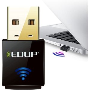 Edup - Wifi Adapter LAN USB 300MBps Zwart