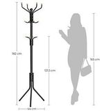 Kapstok - Hout - Zwart - Wandmodel