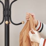 Kapstok - Hout - Zwart - Wandmodel