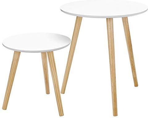 VASAGLE Beistelltische-Set weiß