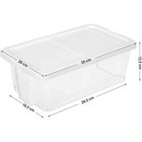 Opbergbox - Transparant - Kunststof - 30L