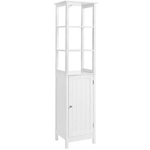 Songmics - Badkamerkast 160 cm - Hoge Kast - Badkamermeubel