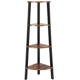 VASAGLE Eckregal braun, schwarz 48,5 x 34,0 x 125,0 cm