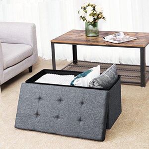 Opvouwbare Zitbank - Opbergbox - Linnen - 76 x 38 x 38 cm